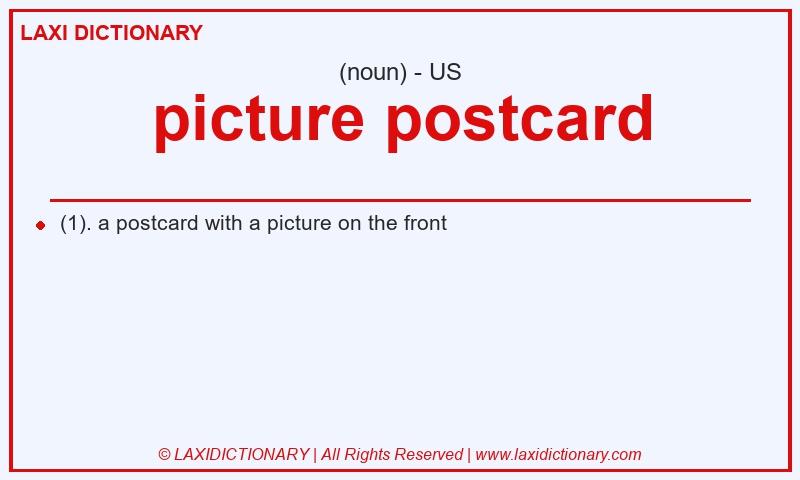 Definition picture postcard in American English