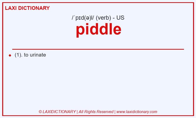 Definition piddle in American English