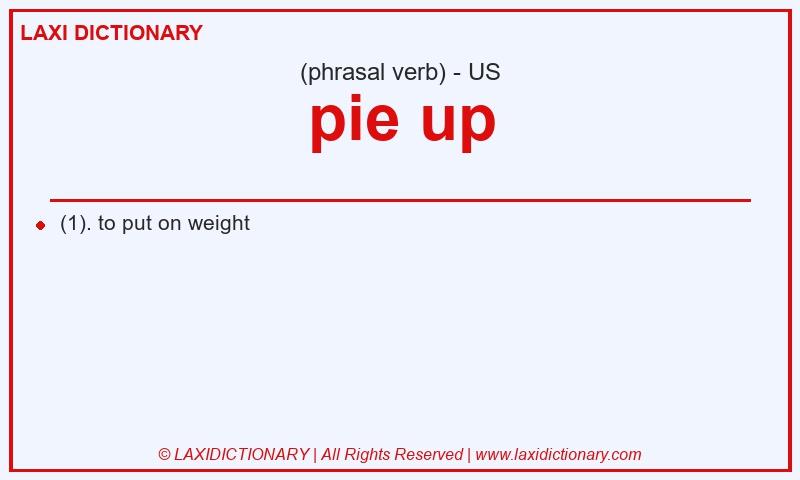 Definition pie up in American English