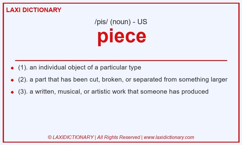 Definition piece in American English