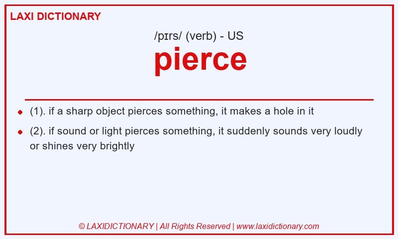 Definition pierce in American English