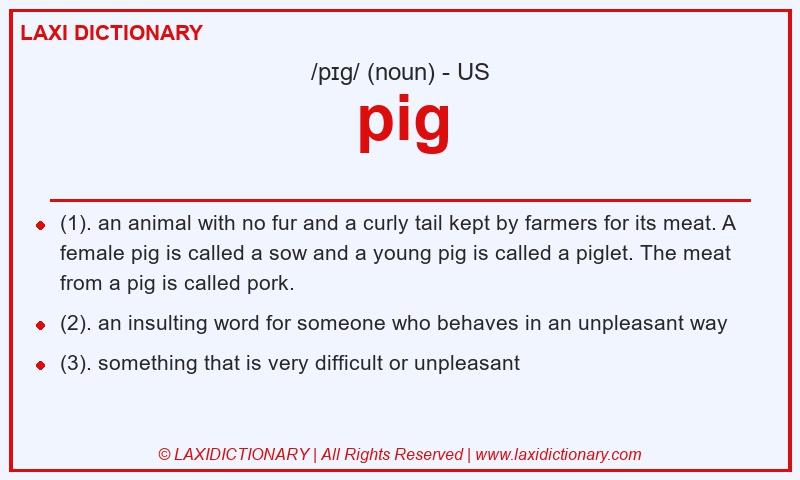 Definition pig in American English