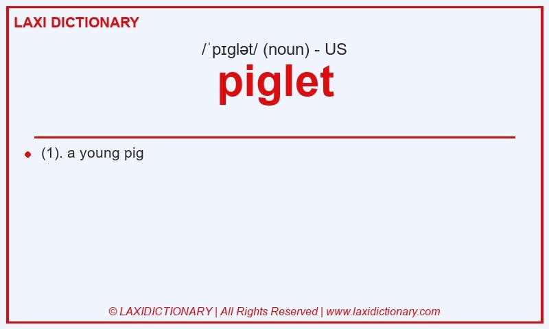 Definition piglet in American English