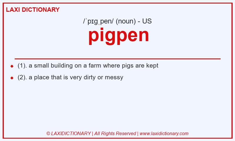 Definition pigpen in American English