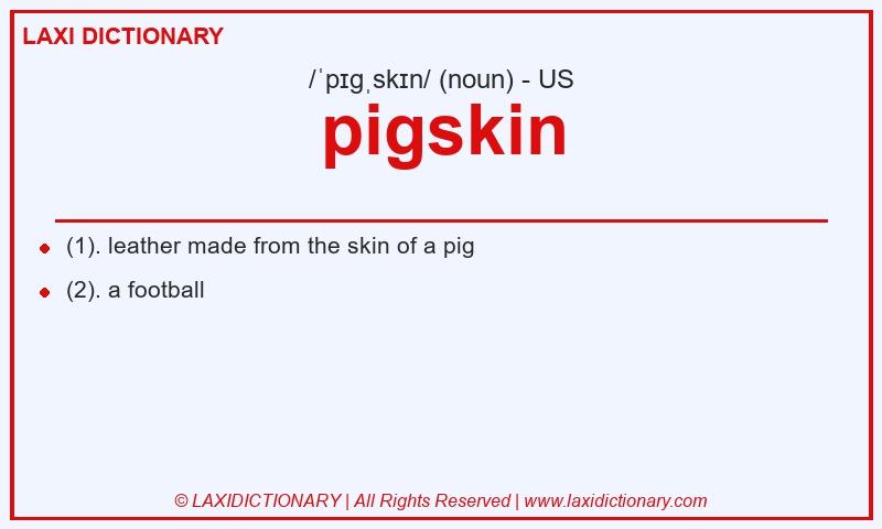 Definition pigskin in American English