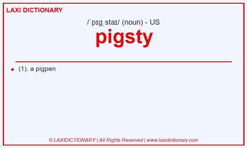 Definition pigsty in American English