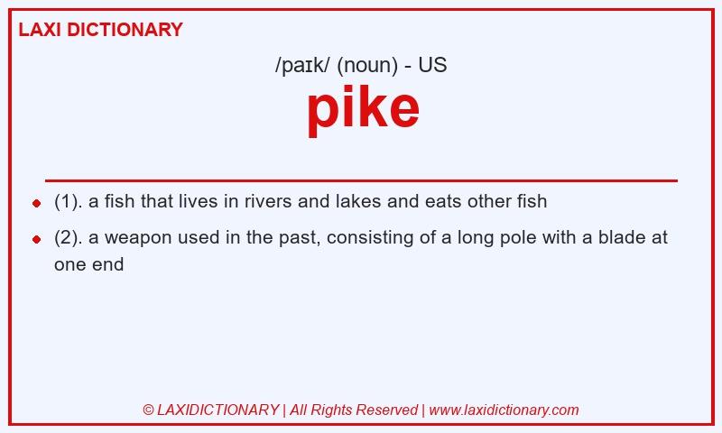 Definition pike in American English