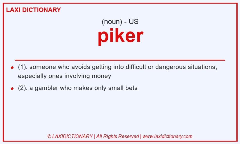 Definition piker in American English