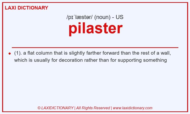 Definition pilaster in American English