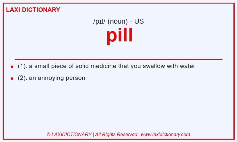 Definition pill in American English