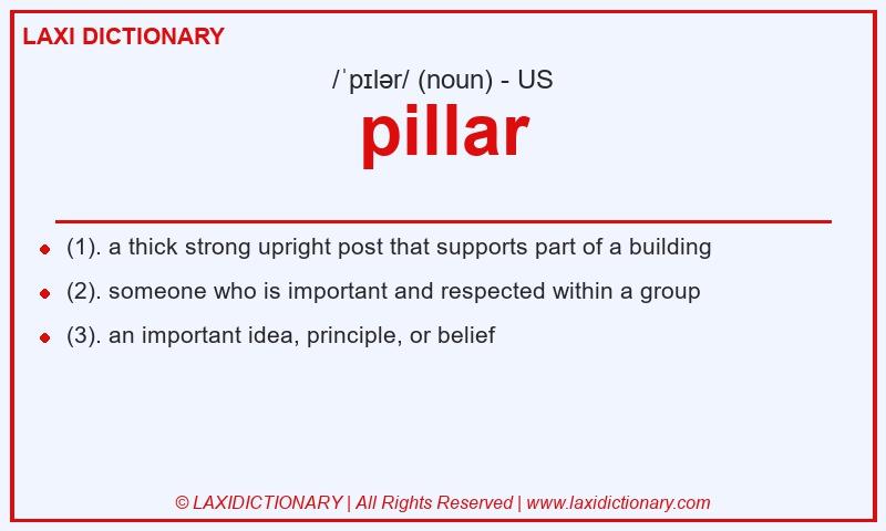 Definition pillar in American English