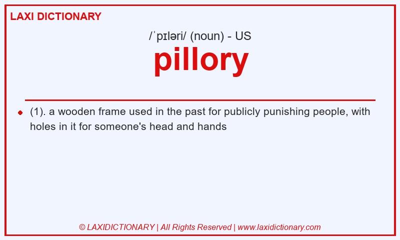 Definition pillory in American English