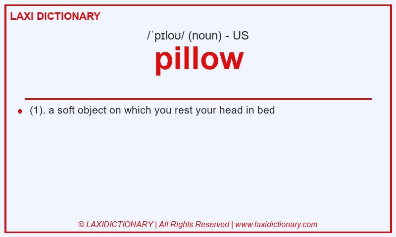 Definition pillow in American English