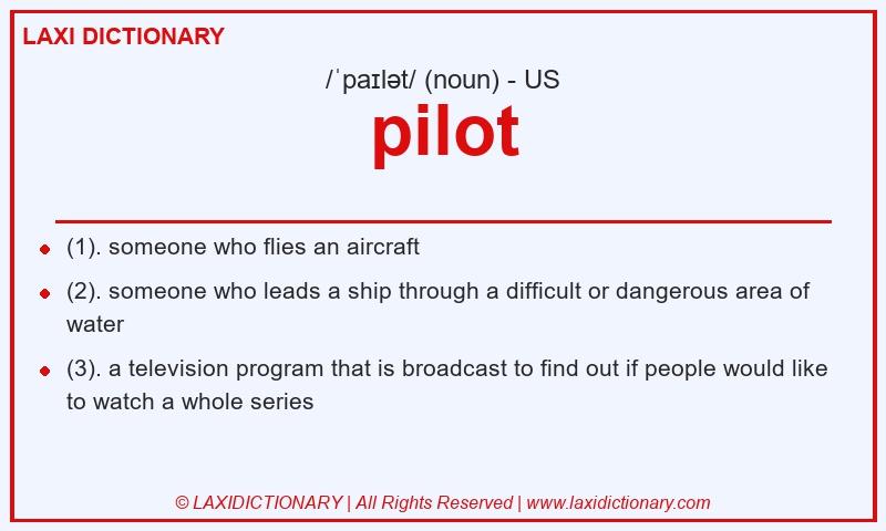 Definition pilot in American English