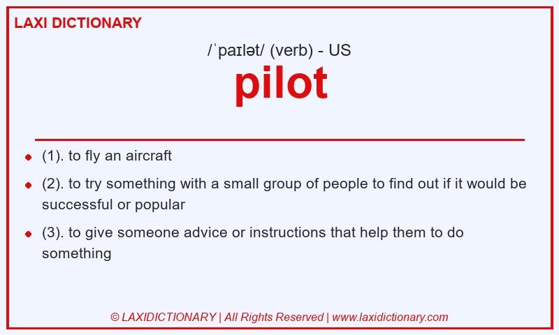 Definition pilot in American English