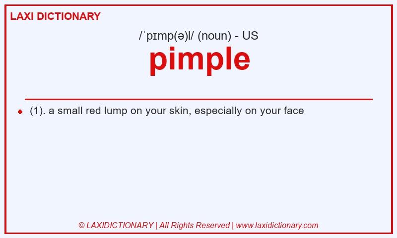 Definition pimple in American English