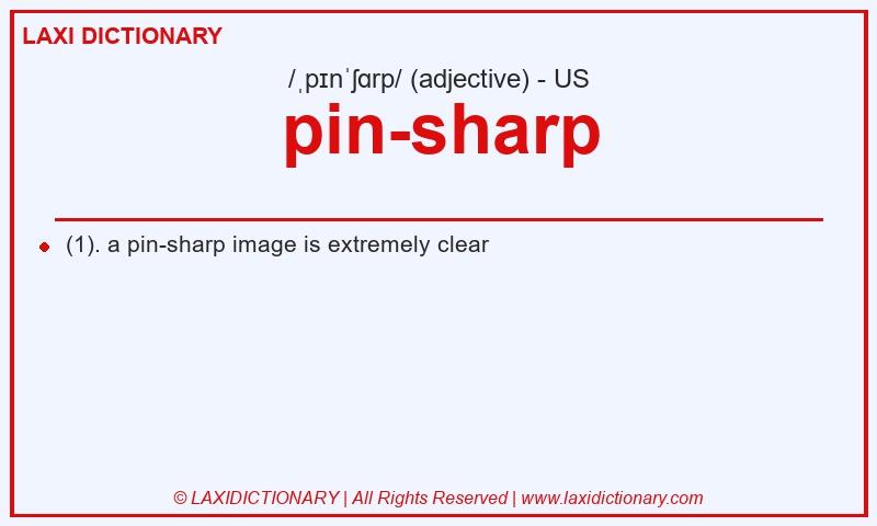 Definition pin-sharp in American English