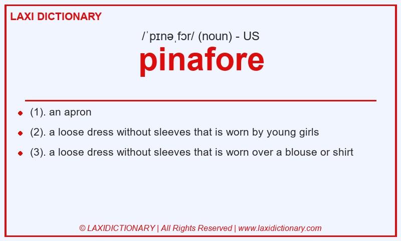 Definition pinafore in American English