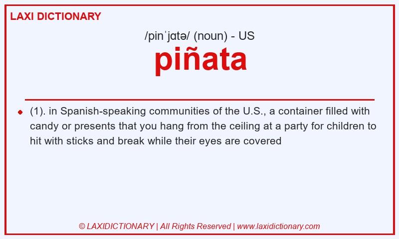 Definition piñata in American English