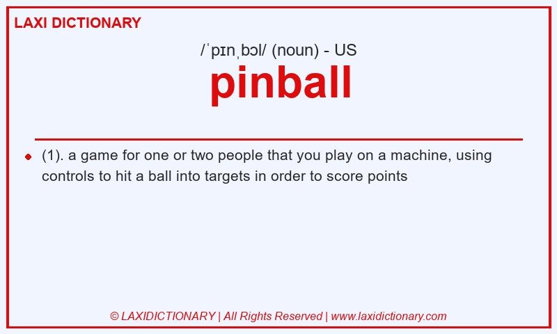 Definition pinball in American English