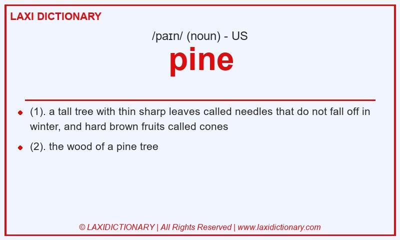 Definition pine in American English