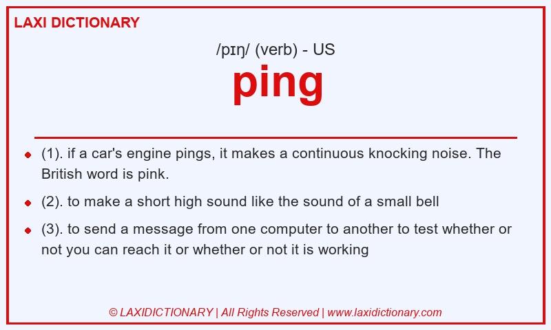 Definition ping in American English