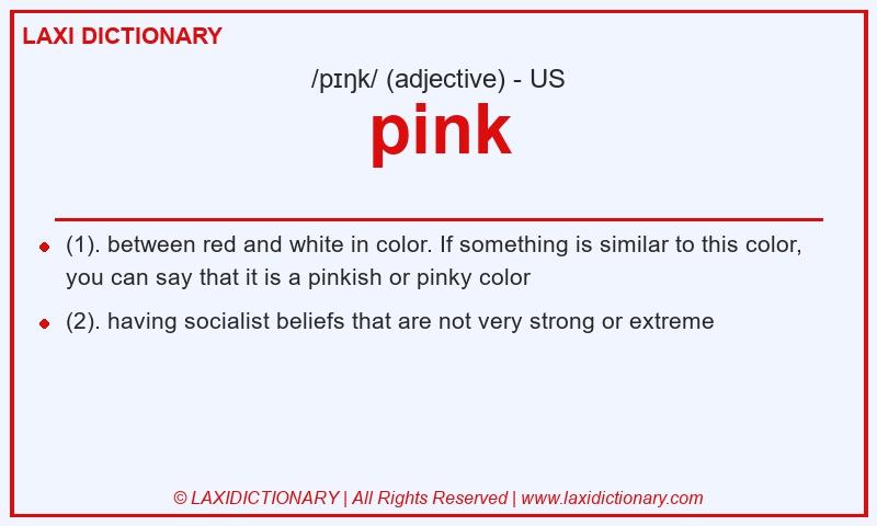 Definition pink in American English