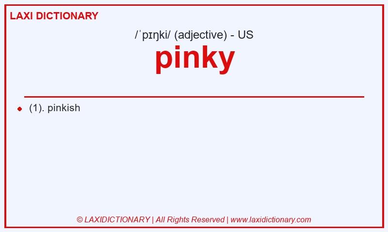 Definition pinky in American English