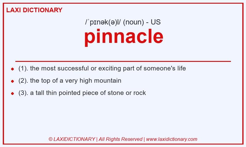 Definition pinnacle in American English