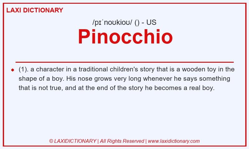 Definition Pinocchio in American English