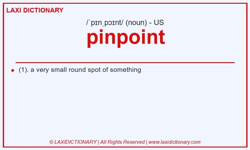 Definition pinpoint in American English