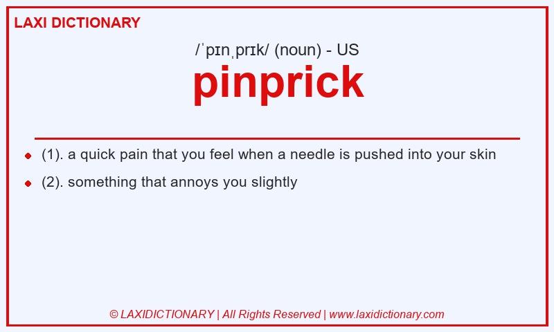 Definition pinprick in American English