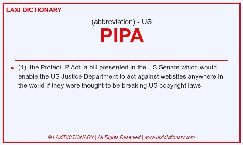 Definition PIPA in American English