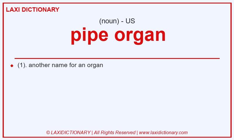 Definition pipe organ in American English