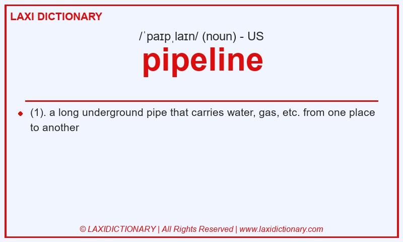Definition pipeline in American English