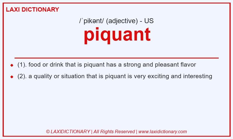 Definition piquant in American English