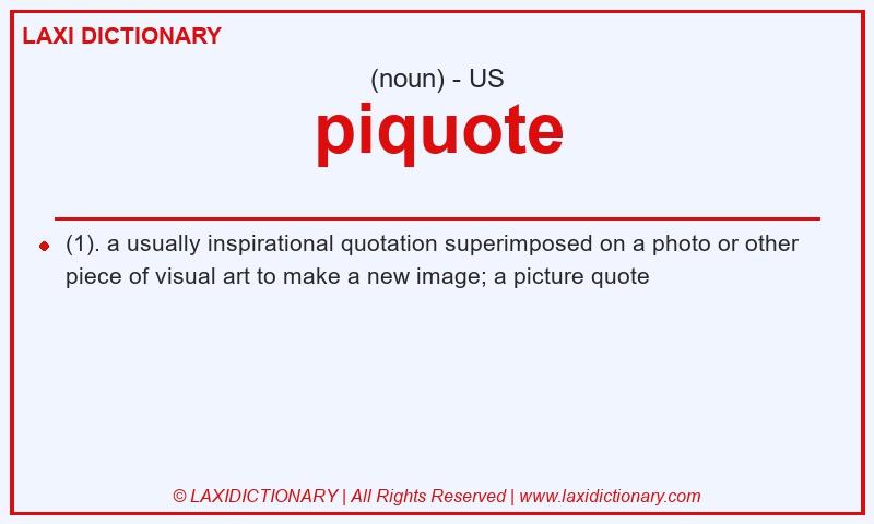 Definition piquote in American English
