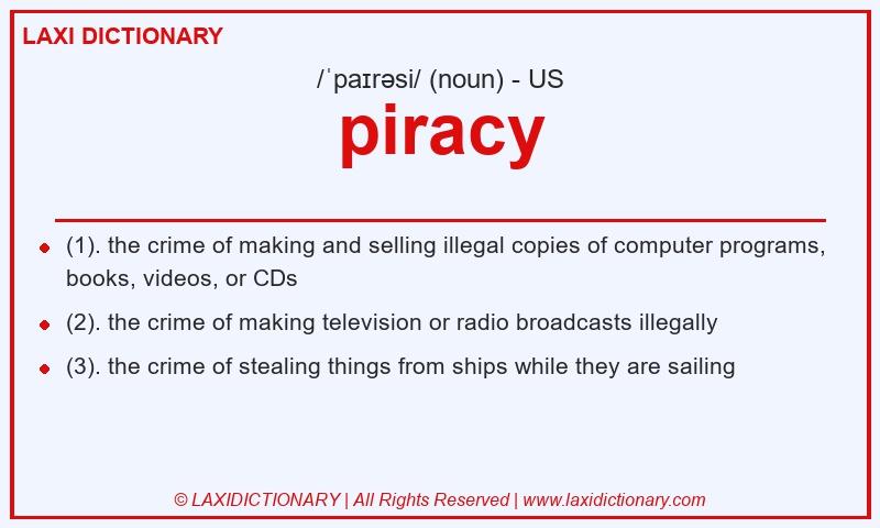 Definition piracy in American English