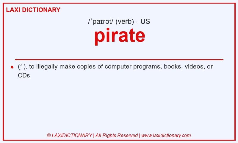 Definition pirate in American English