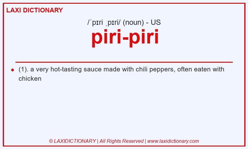 Definition piri-piri in American English