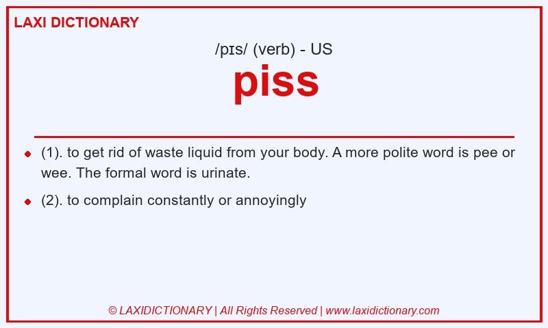 Definition piss in American English