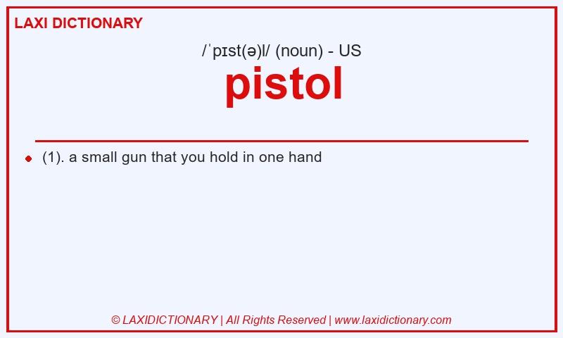 Definition pistol in American English