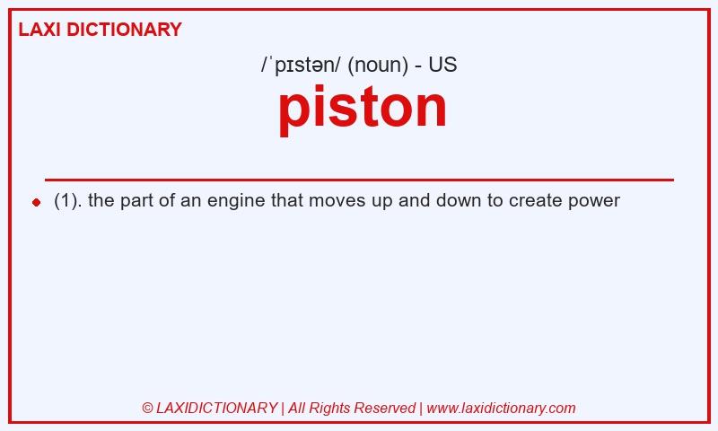 Definition piston in American English