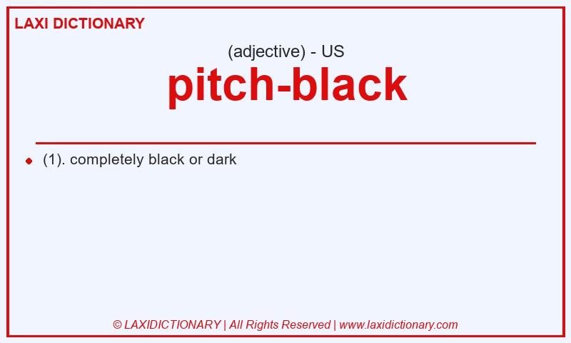 Definition pitch-black in American English