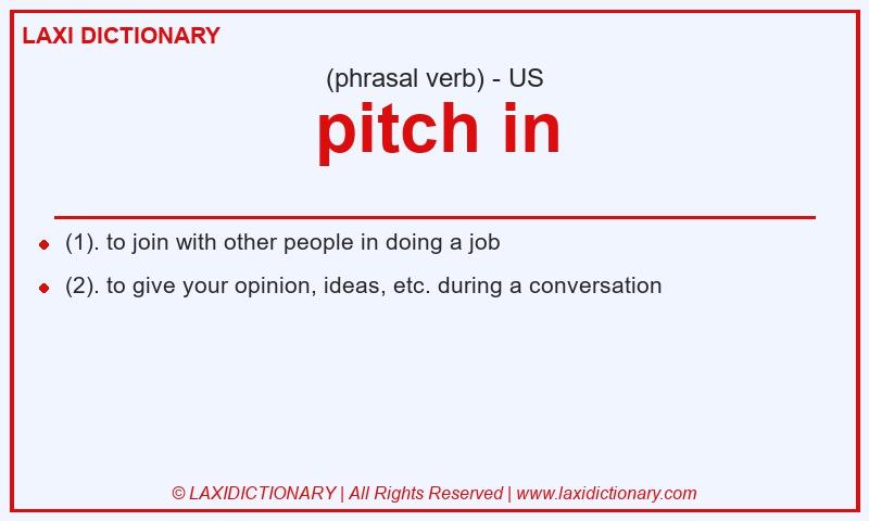 Definition pitch in in American English