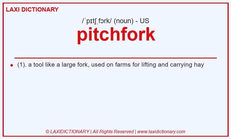 Definition pitchfork in American English