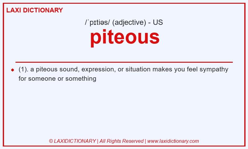 Definition piteous in American English