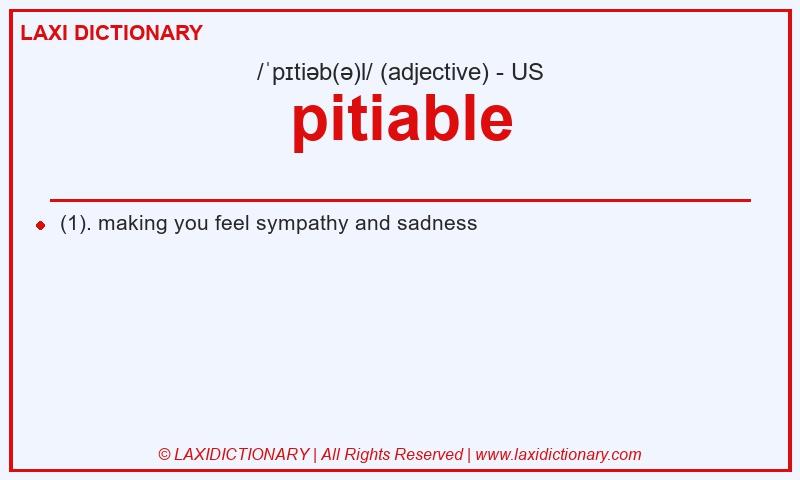 Definition pitiable in American English