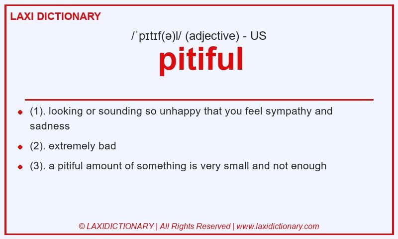 Definition pitiful in American English
