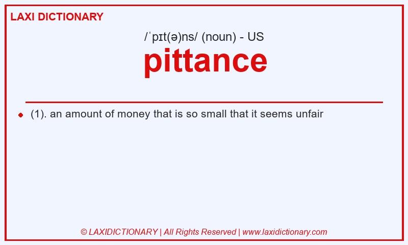 Definition pittance in American English